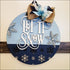 Round Let It Snow Wood Door Hanger with Snowflake Design for Holiday Decor